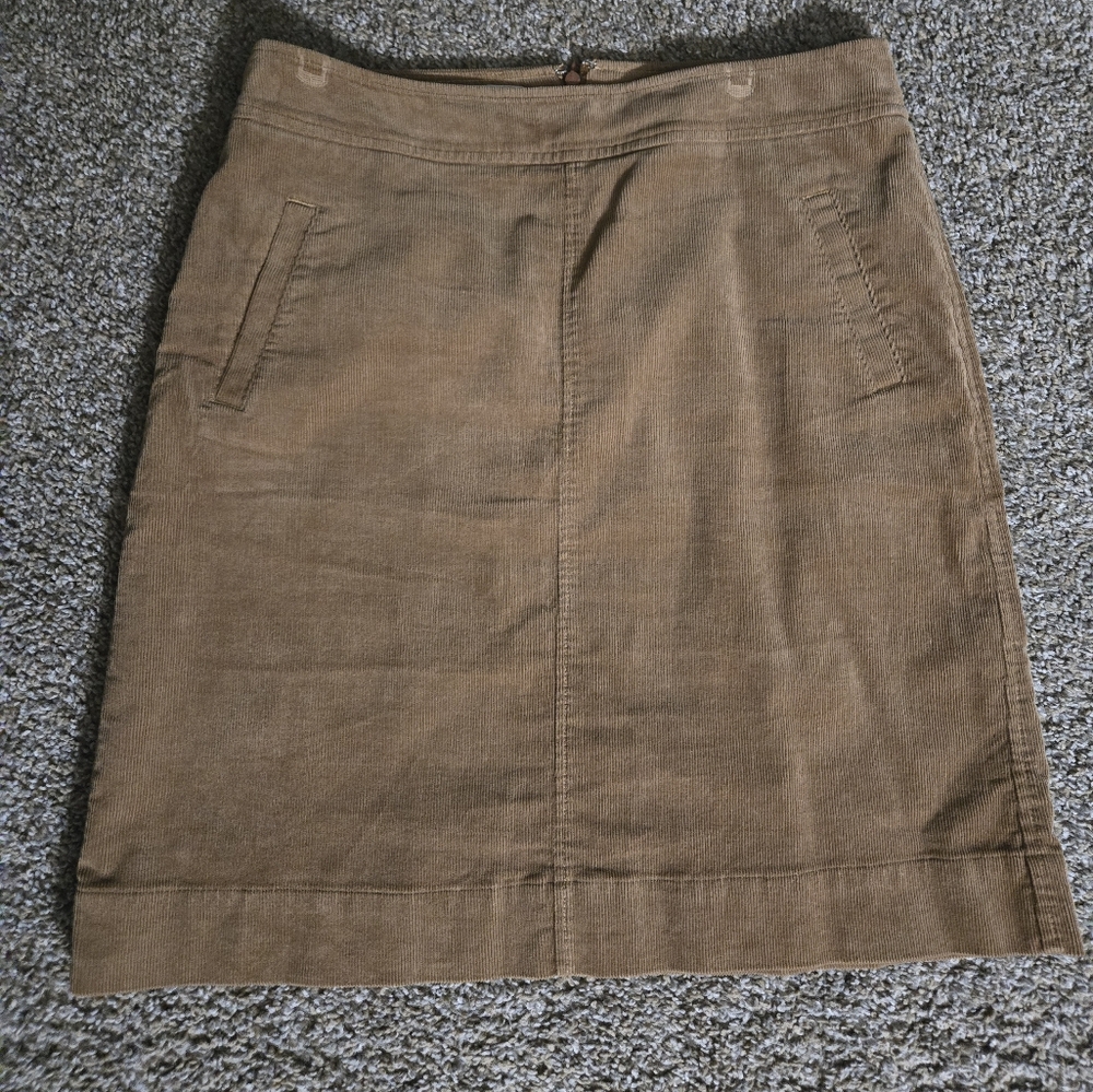 Talbots, Classic Tan Corduroy Women's Skirt